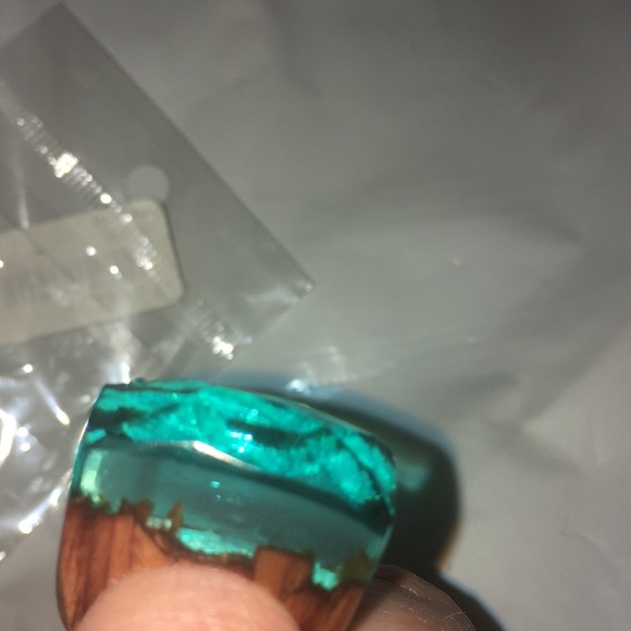 Handmade Wood Acrylic Ring - Picture 3 of 3